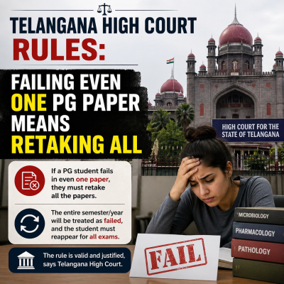 Telangana High Court Rules: Failing Even One PG Paper Means Retaking All