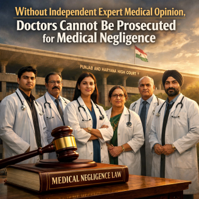 Without Independent Expert Medical Opinion, Doctors Cannot Be Prosecuted for Medical Negligence: Punjab and Haryana High Court