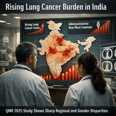 Rising Lung Cancer Burden in India Shows Sharp Regional and Gender Disparities, IJMR Study Finds