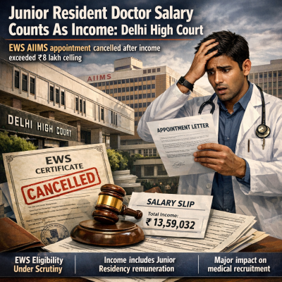 Junior Resident Doctor salary counts as income for EWS eligibility: Delhi High Court Rules in AIIMS recruitment