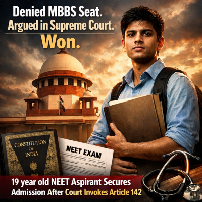 When a Medical Aspirant Argued His Own Case and Secured an MBBS seat