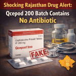 Shocking Rajasthan Drug Alert: Qcepod 200 Contains No Antibiotic