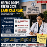 NBEMS Drops Fresh 2026 Exam Calendar: NEET PG Set for 30 August, NEET SS in December, DrNB Dates Revised