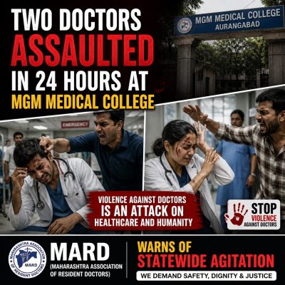 Two Doctors Assaulted in 24 Hours at MGM Medical College: MARD Warns of Statewide Agitation
