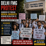 Delhi FMG Protest: Hundreds of Foreign Medical Graduates Demand Resolution to PSM Posting Delays Outside Delhi Medical Council