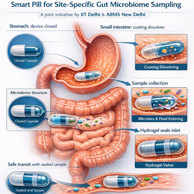 IIT Delhi and AIIMS Develop Smart Pill for Gut Microbiome Sampling
