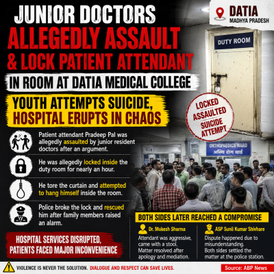 Junior Resident Doctors Accused of Assault and Illegal Confinement at Datia Medical College