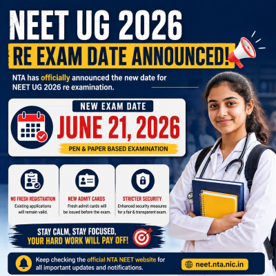 NEET UG 2026 Re Exam Date Officially Announced