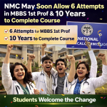 NMC May Soon Allow 6 Attempts in MBBS 1st Prof & 10 Years to Complete Course, Students Welcome the Change