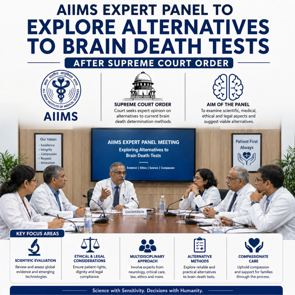 AIIMS Expert Panel to Explore Alternatives to Brain Death Tests After Supreme Court Order