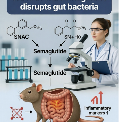 SNAC in Oral Semaglutide Tied to Gut Bacteria Disruption and Inflammatory Markers: New Rat Study